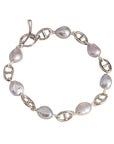 Natural Freshwater Gray Baroque Pig Nose Pearl Necklace