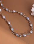 Natural Freshwater Gray Baroque Pig Nose Pearl Necklace