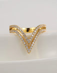 V-shaped Zirconia Ring