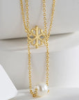 Snowflake Pearl Necklace