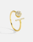 Zirconia Round Open Ring