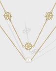 Snowflake Pearl Necklace