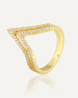 V-shaped Zirconia Ring
