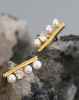 Pearl Gold Plated Earrings