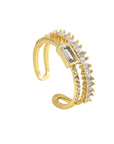 Zirconia Geometric Open Ring