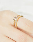 Zirconia Geometric Open Ring