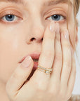 Zirconia Geometric Open Ring