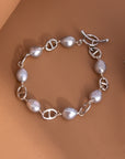 Natural Freshwater Gray Baroque Pig Nose Pearl Necklace